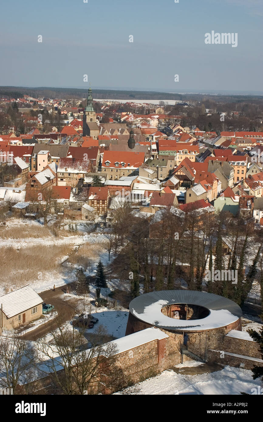 Piccola città Belzig; Germania Foto Stock