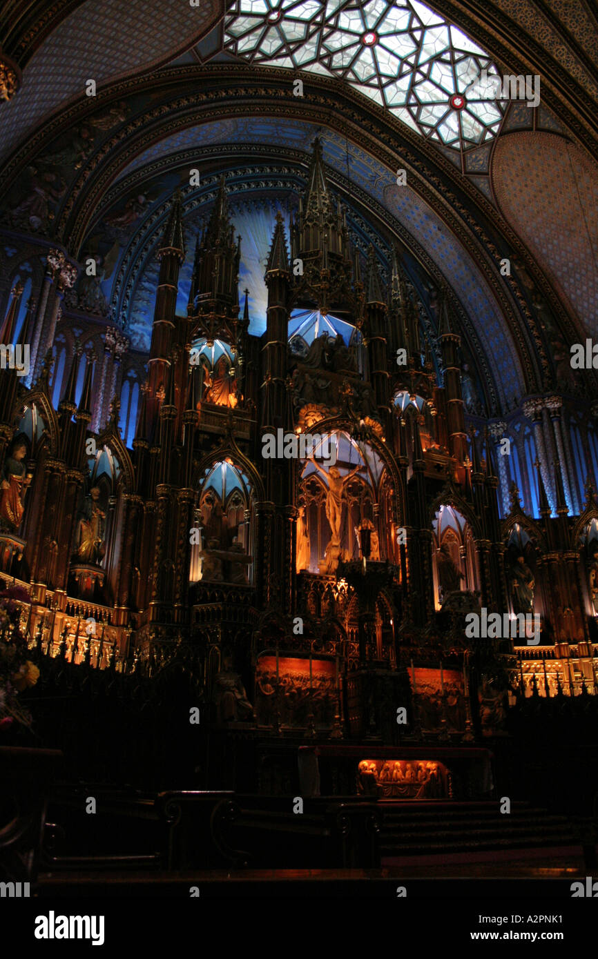 Notre Dame altare, Montreal Foto Stock