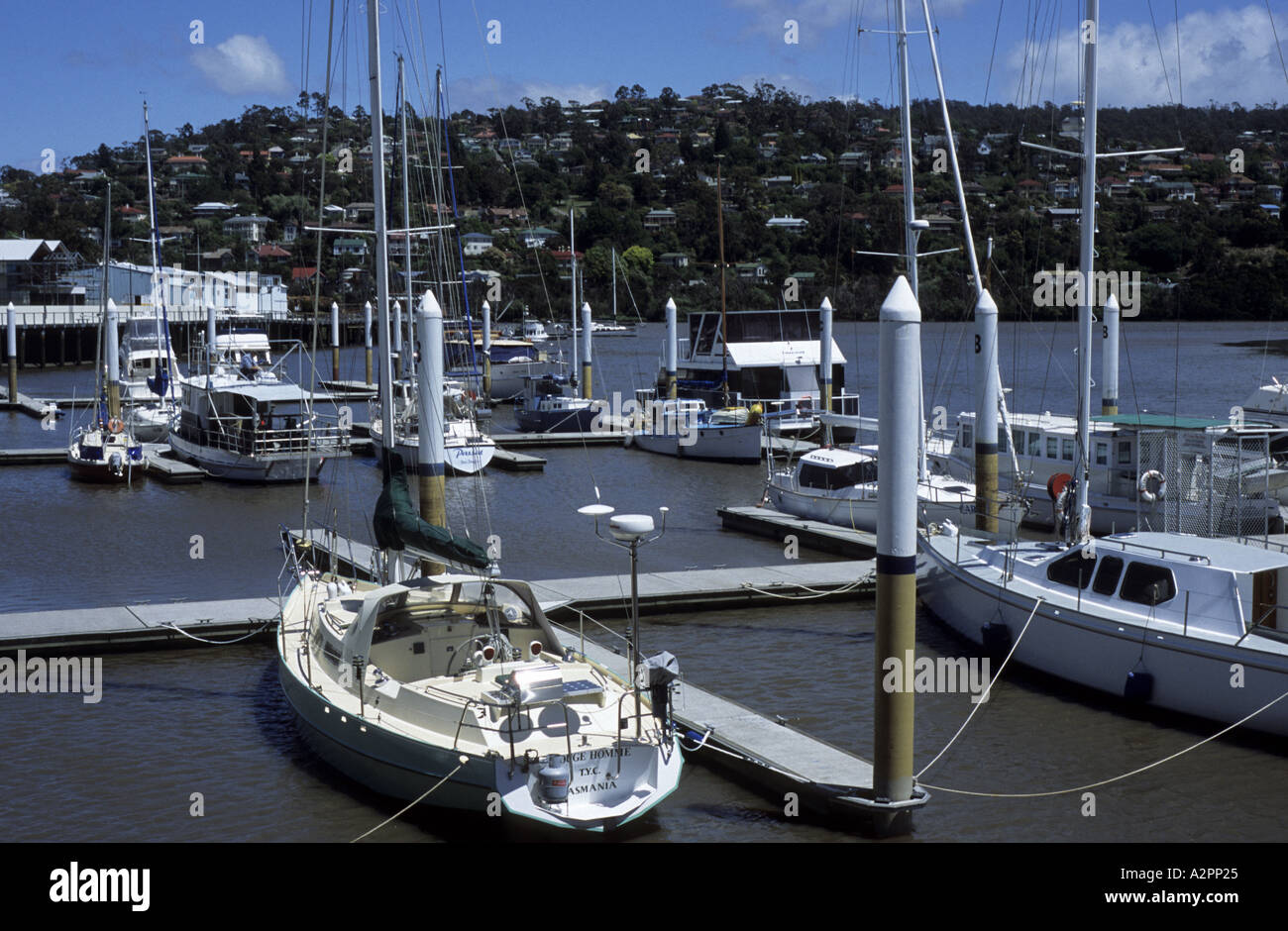 Il Seaport Marina, Launceston, Tasmania, Australia Foto Stock