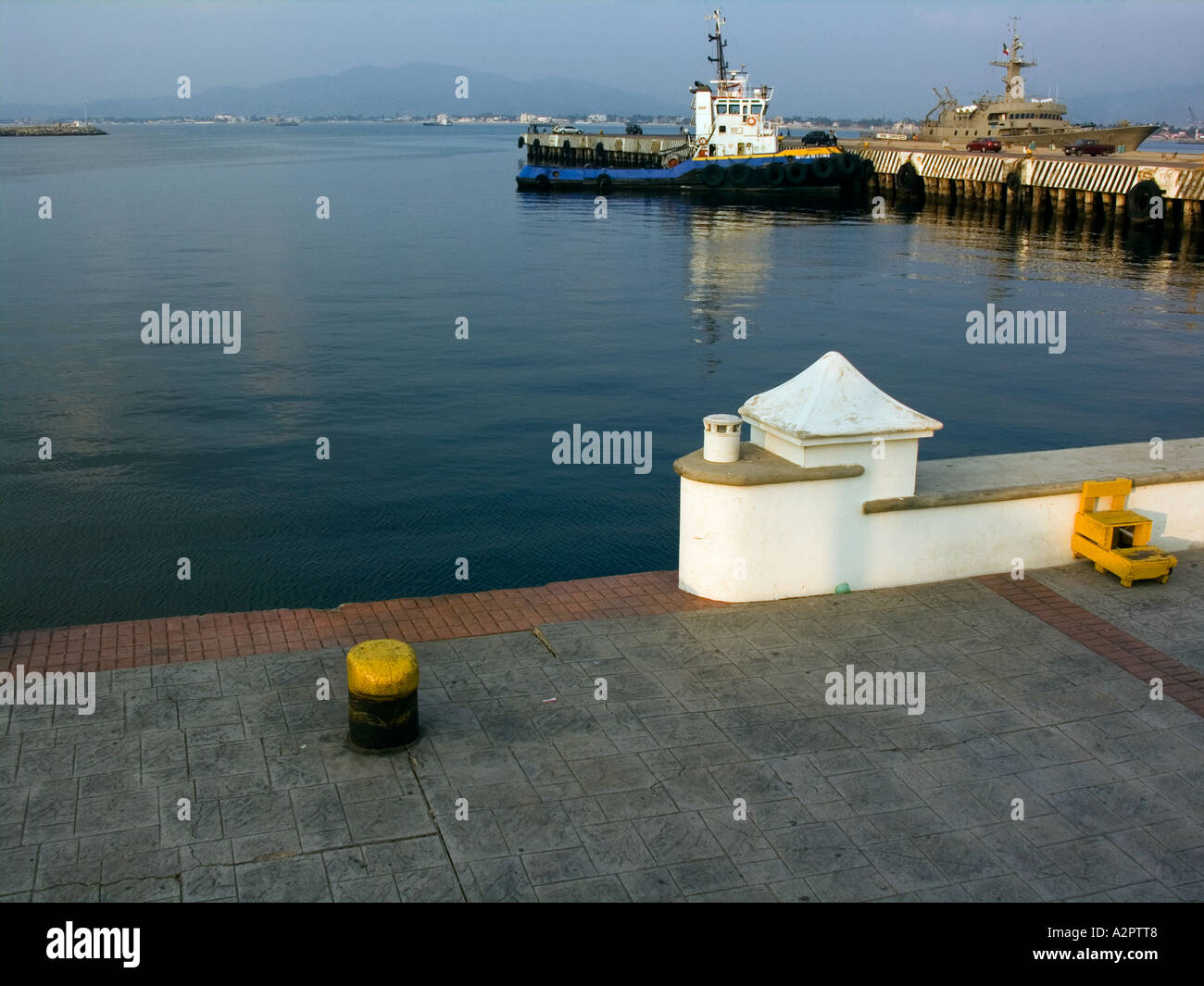 Manzanillo porto vecchio Messico. Foto Stock