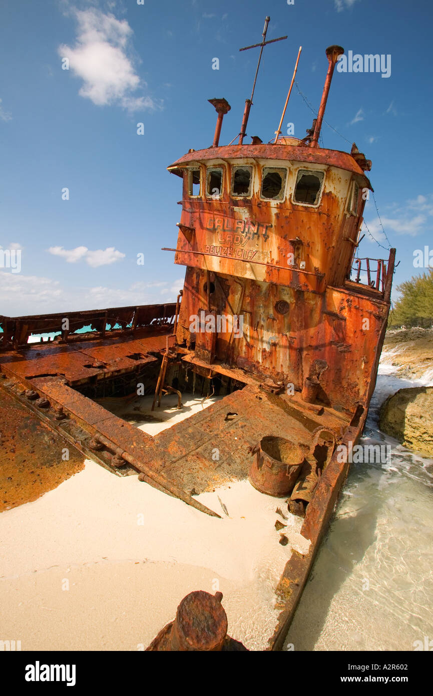 Galant Lady naufragio Bimini Isole Bahamas Foto Stock