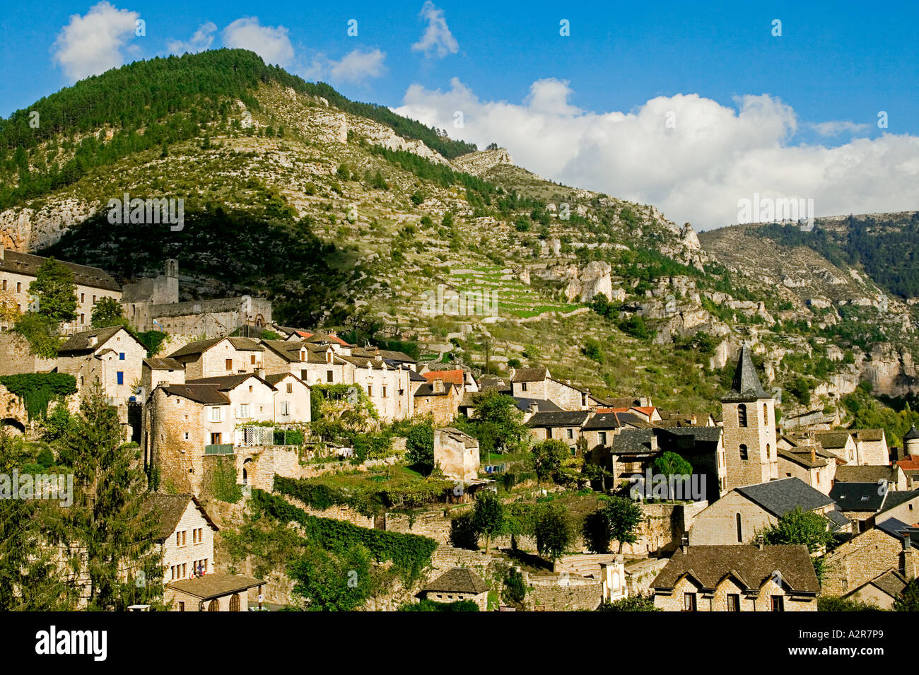 Francia - Languedoc Roussillon, Sainte Enimie village - Gorges du Tarn Foto Stock