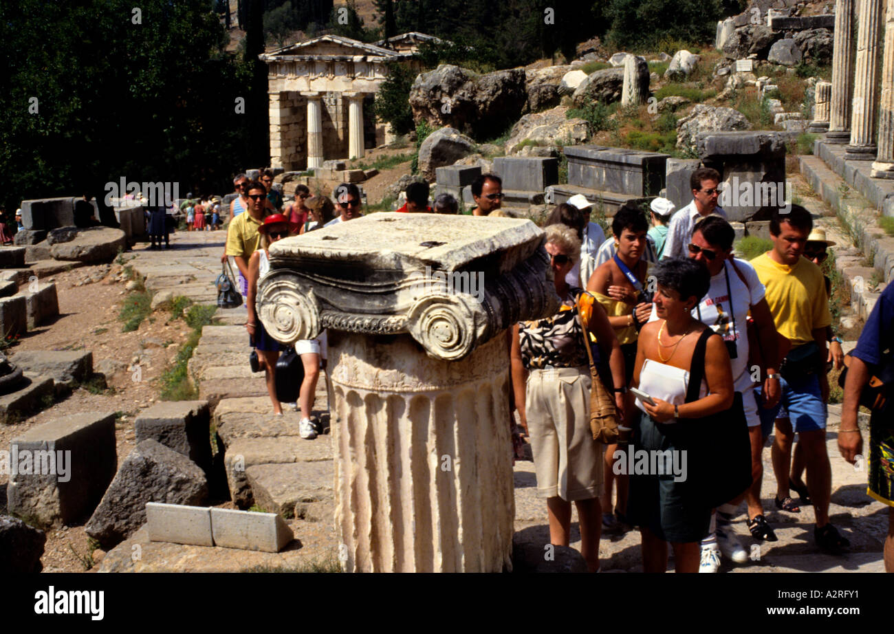 Oracle Delphi Grecia Archeologia Greca histiory Foto Stock