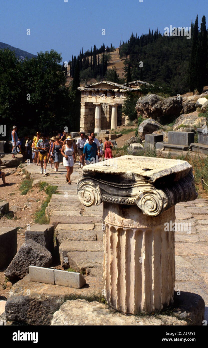 Oracle Delphi Grecia Archeologia Greca storia Foto Stock