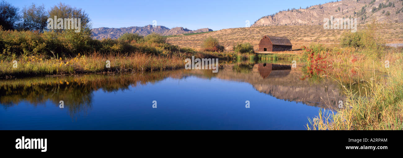 Okanagan Valley, British Columbia, Canada - Fiume Okanagan, Osoyoos lanche pesce e Wildlife Management Area, Riserva Ecologica Foto Stock