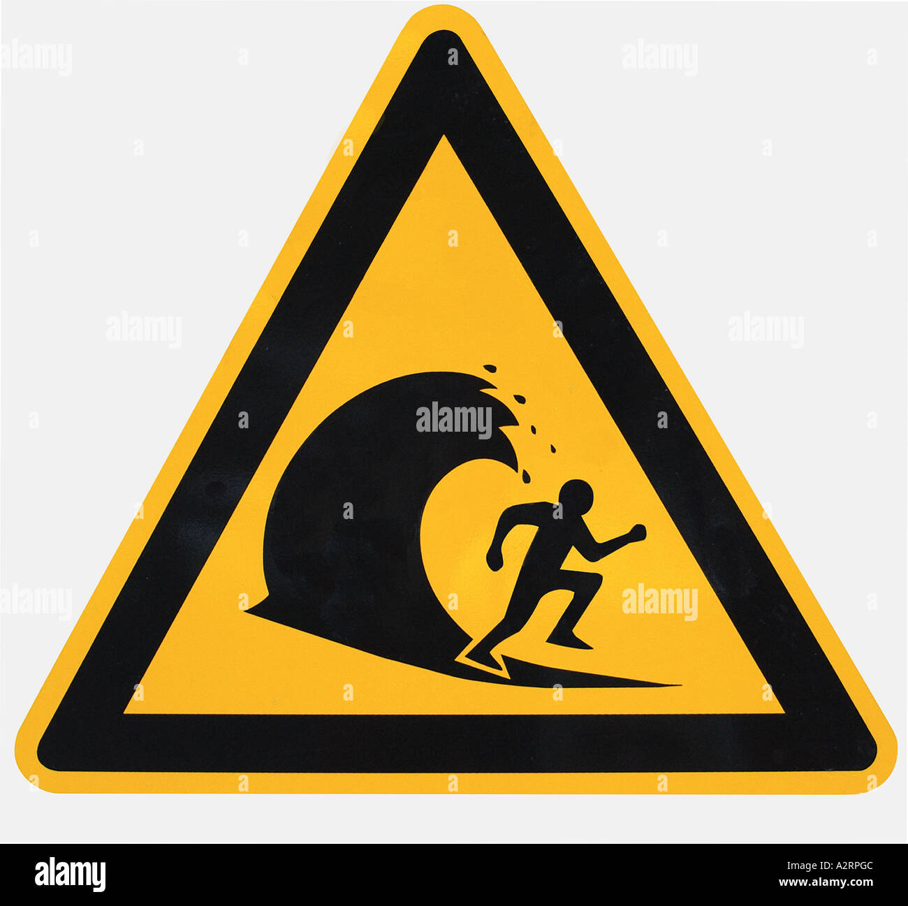 Attenzione! Tsunami. Foto Stock