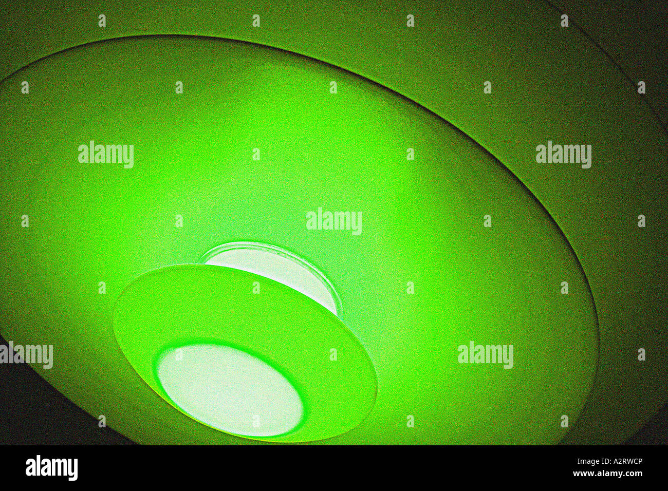 Chiudere artistico fino vista in dettaglio della circolare ovale Apparecchio di illuminazione Foto Stock