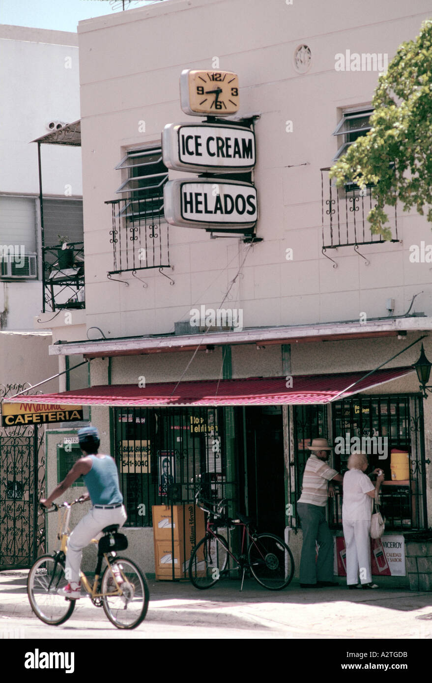Ice Cream shop in Little Havana Miami, Stati Uniti d'America Foto Stock