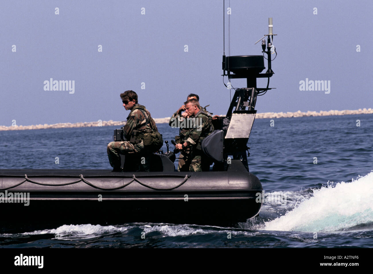 USA Navy Seal su Excersise in Med Foto Stock