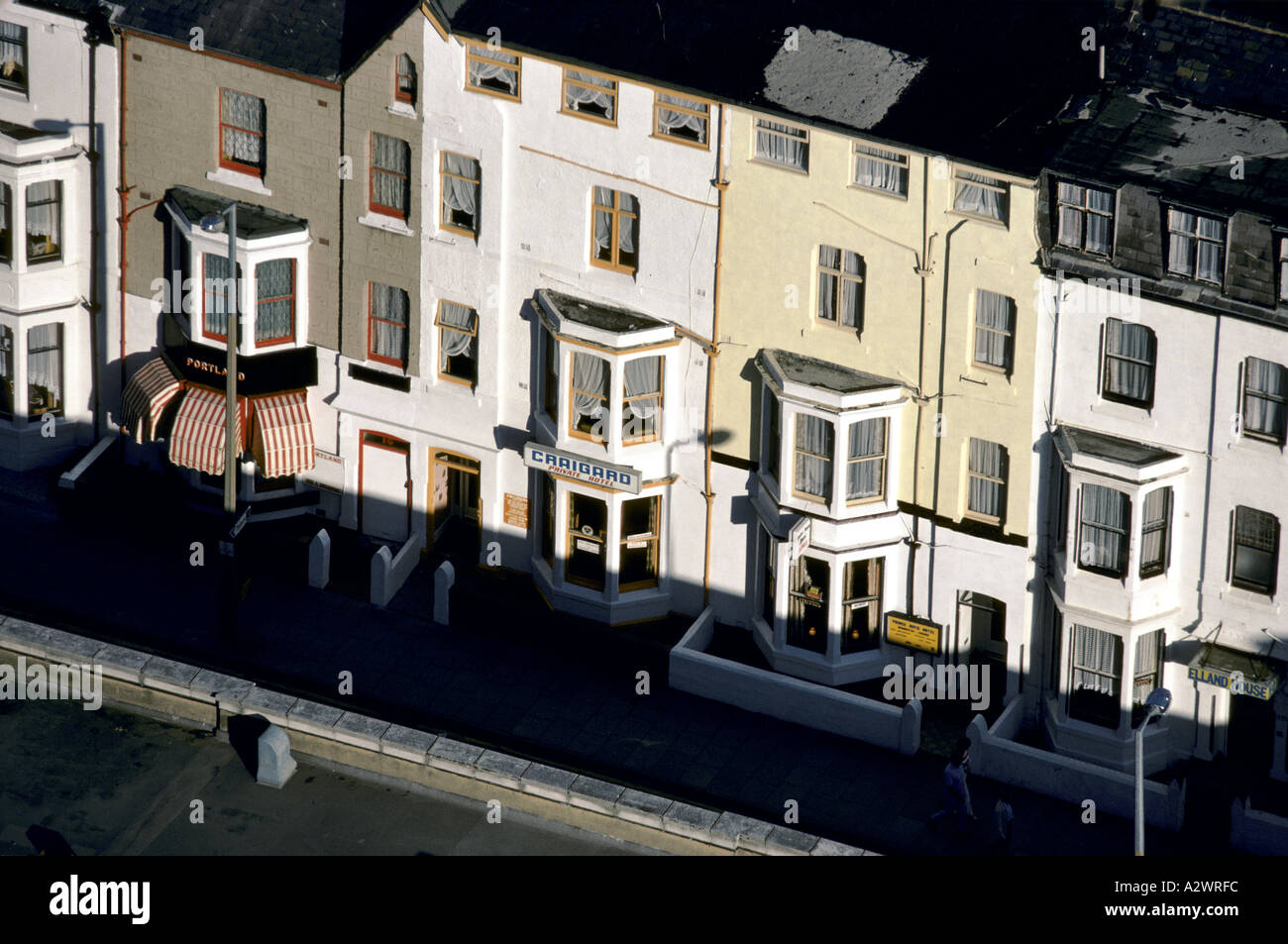 Pensioni lungo la strada di Blackpool Foto Stock