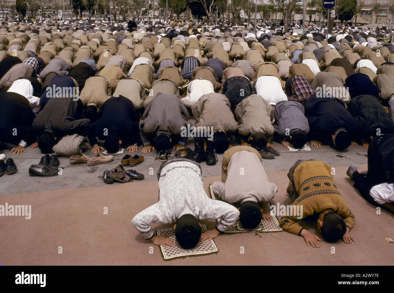 La preghiera del venerdì ha luogo in Maidan-é piazza Iman a Esfahan, Iran. Foto Stock