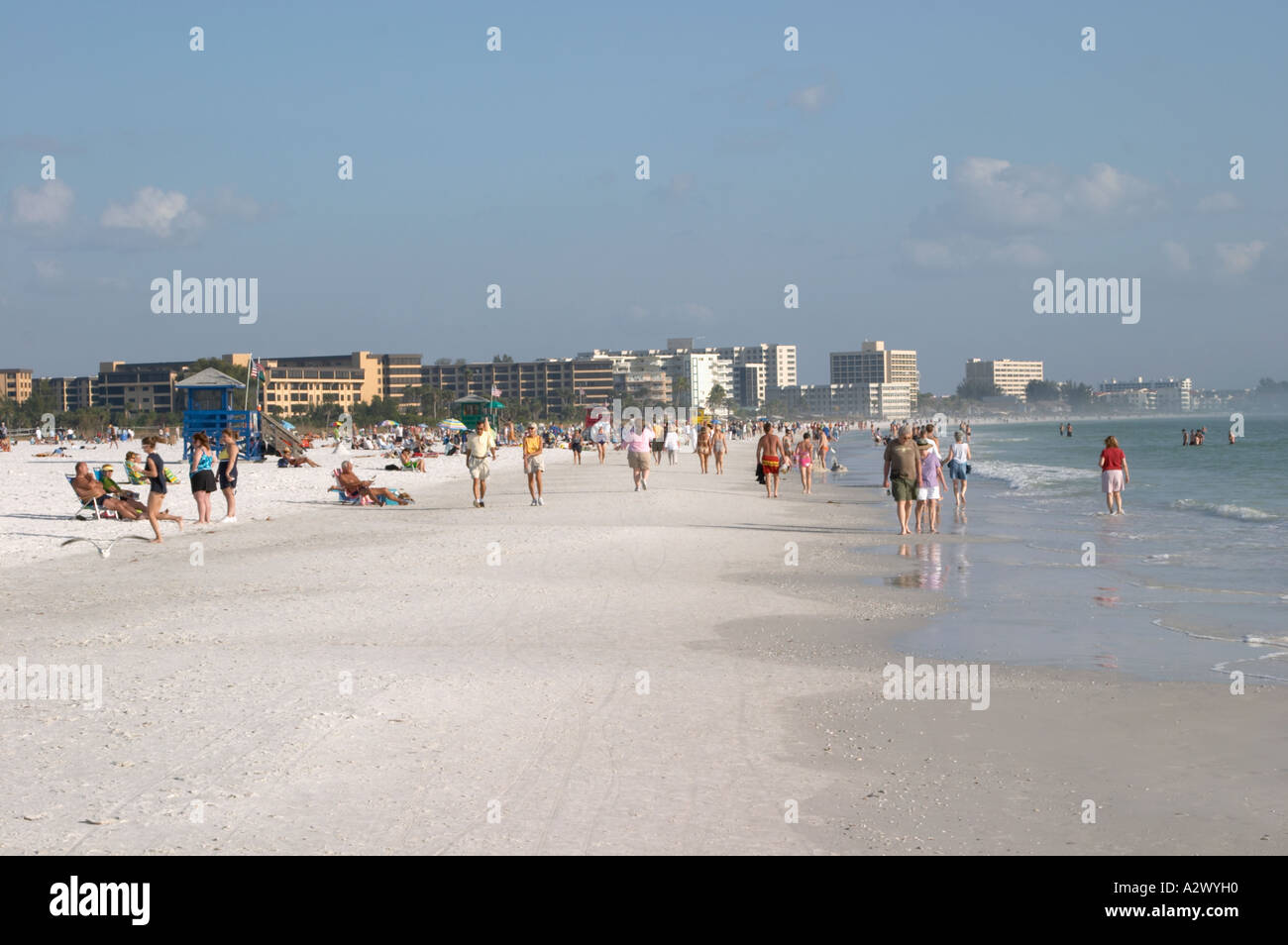 La Siesta Key spiaggia pubblica sulla Siesta Key in Southwest Florida Foto Stock