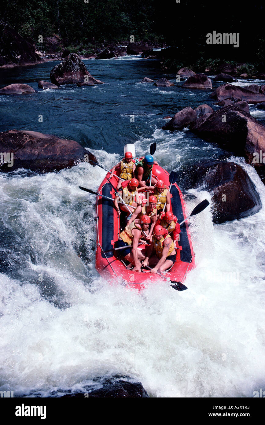 Australia. Queensland. Fiume Tully. White water rafting. Foto Stock