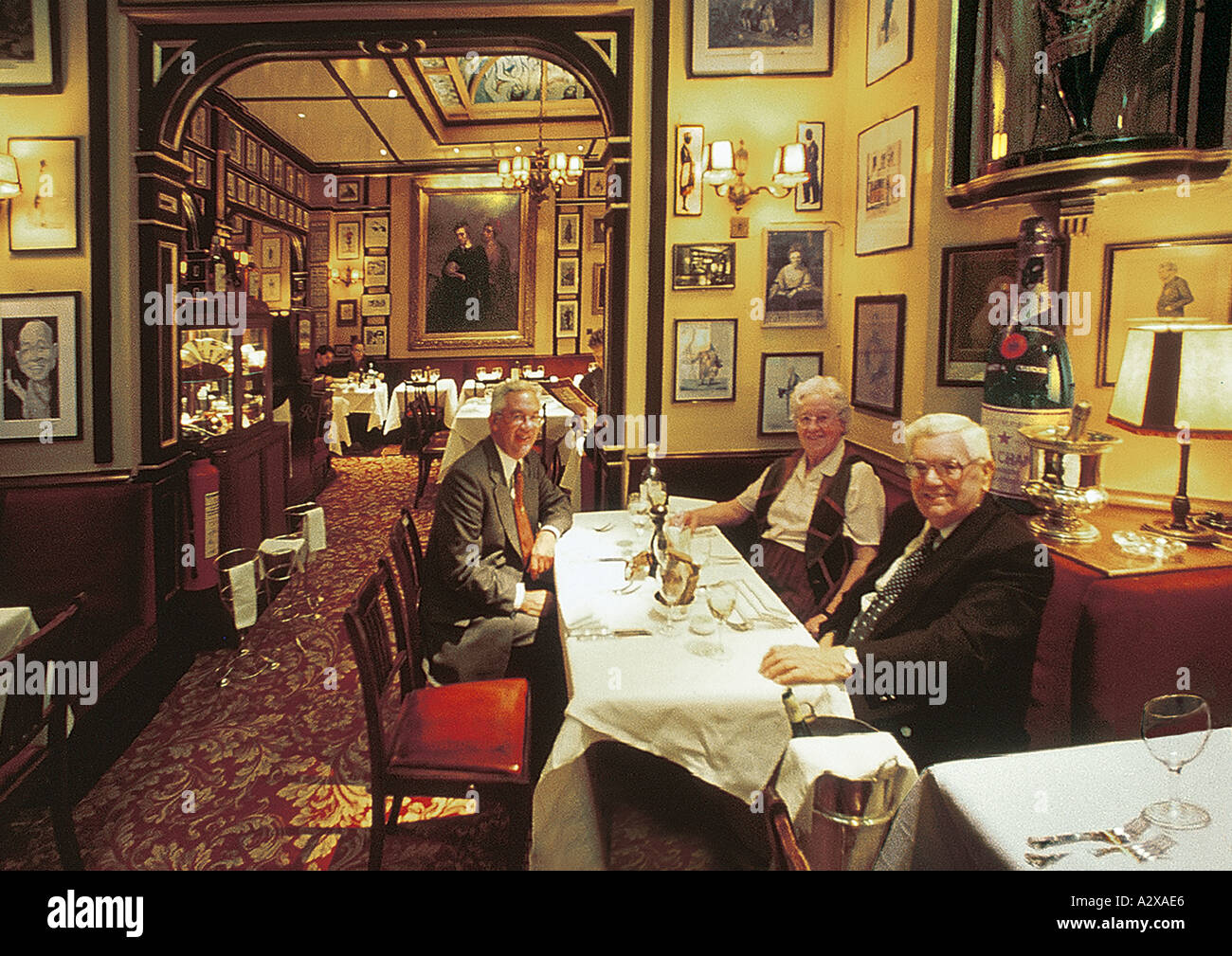 Regole London s vecchio ristorante Maiden Lane Londra Foto Stock