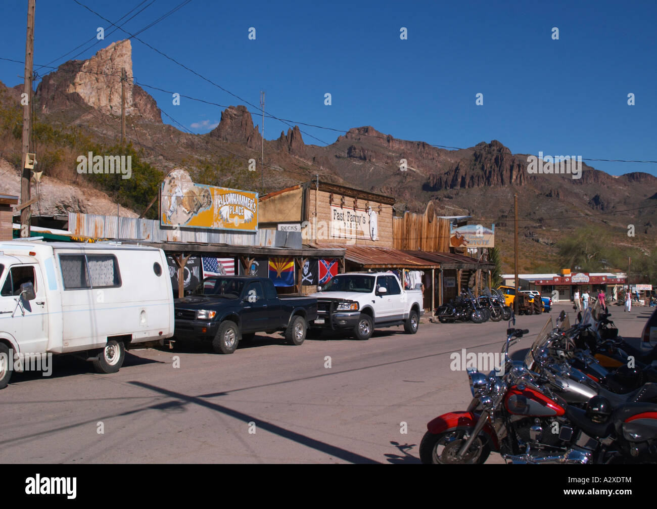 Oatman Town Off Route 66, Main Street Arizona USA Foto Stock