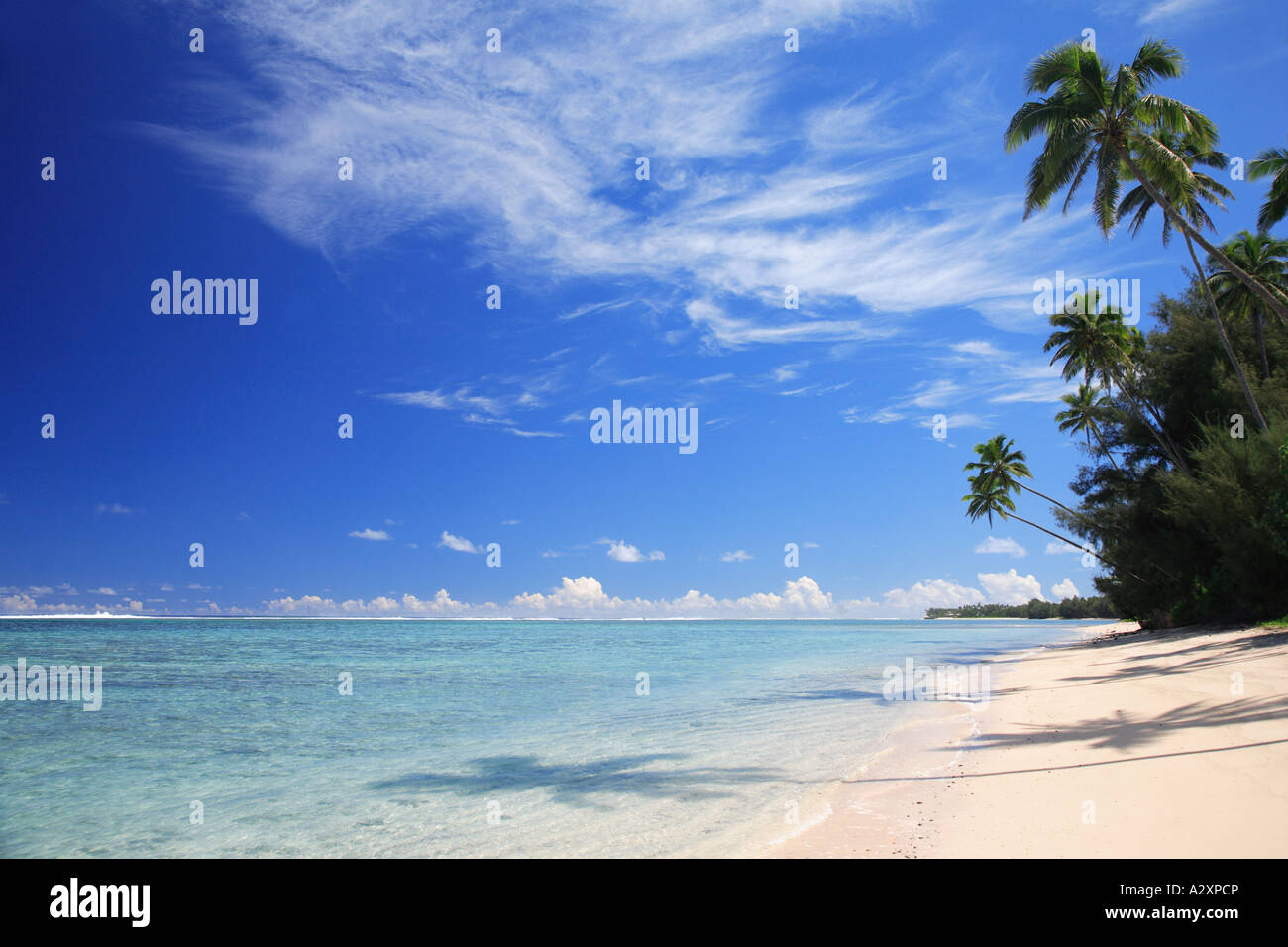 South beach vicino a muri Rarotonga Isole Cook Pacifico Polinesia Foto Stock
