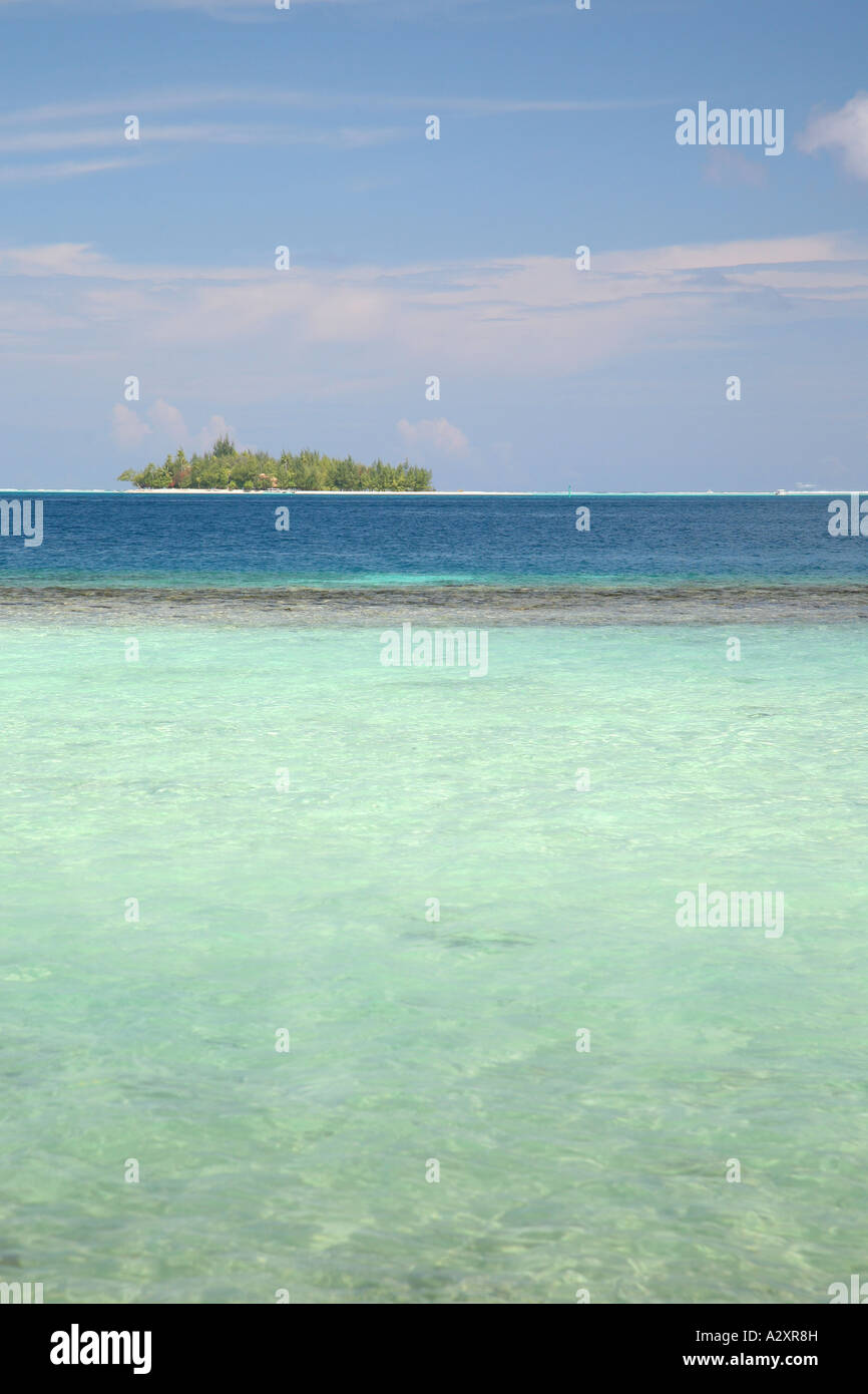 In Motu bora bora lagoon Foto Stock