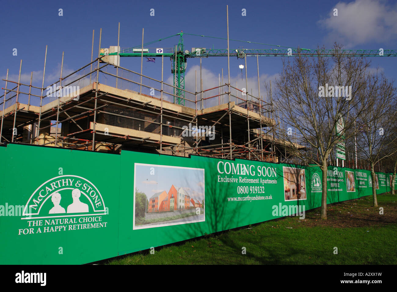 Appartamento di pensionamento e home costruzione dell'edificio sito in wells somerset costruito da McCarthy e pietra Foto Stock