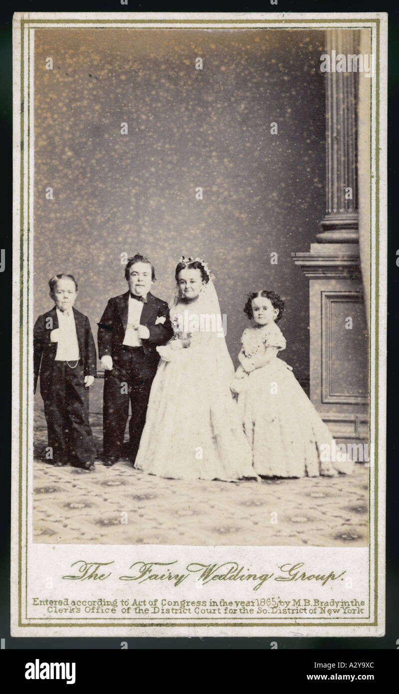 Tom Thumb Gruppo di nozze Foto Stock