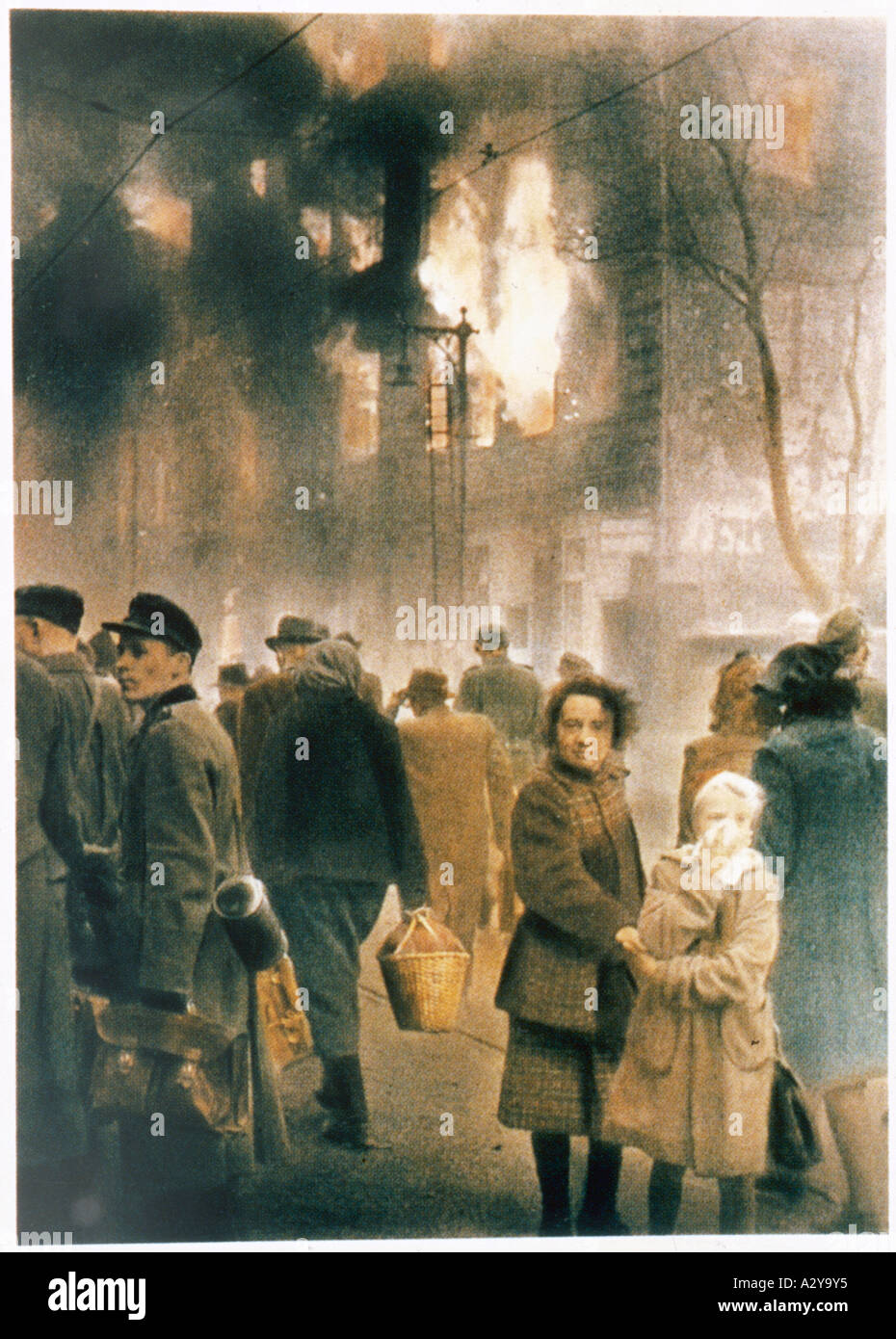 Dopo il bombardamento di Berlino Foto Stock