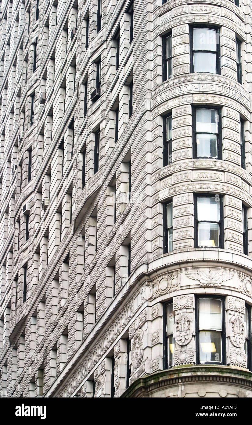 Nuovo Yorks Flatiron Building progettato da Daniel Burnham New York STATI UNITI D'AMERICA Foto Stock