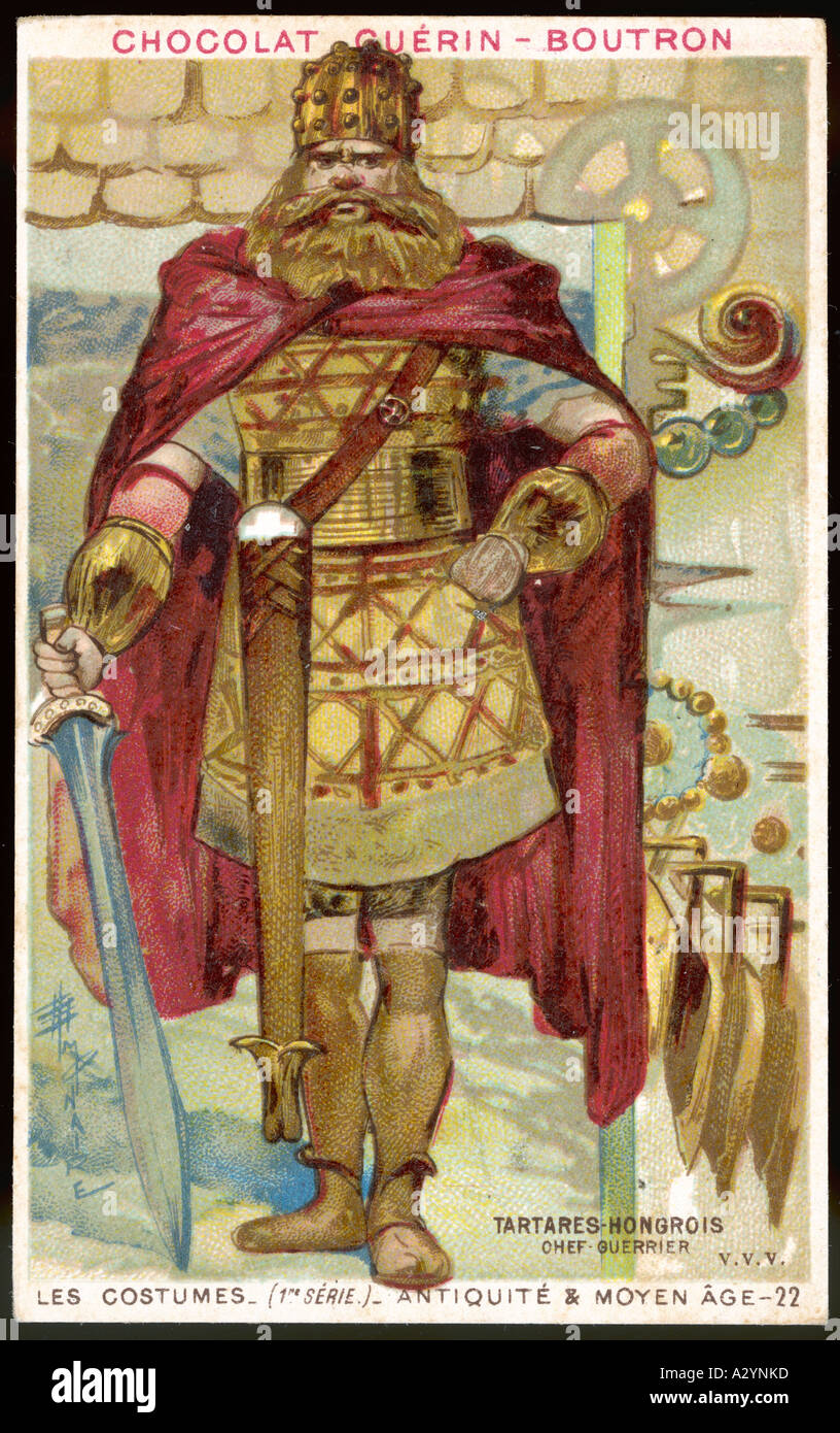 Uomini in costume ungherese Foto Stock