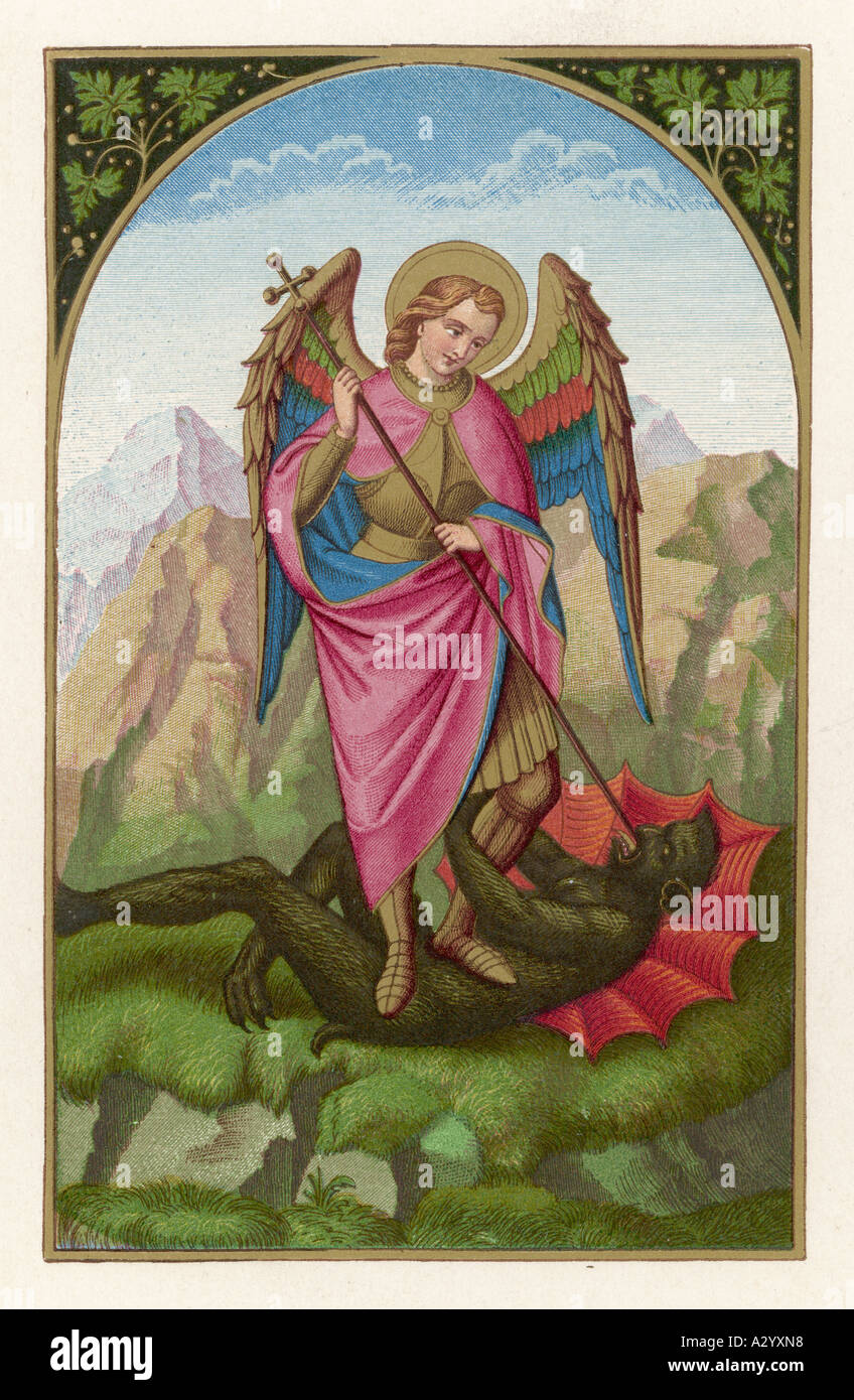 L'Arcangelo Michele Foto Stock