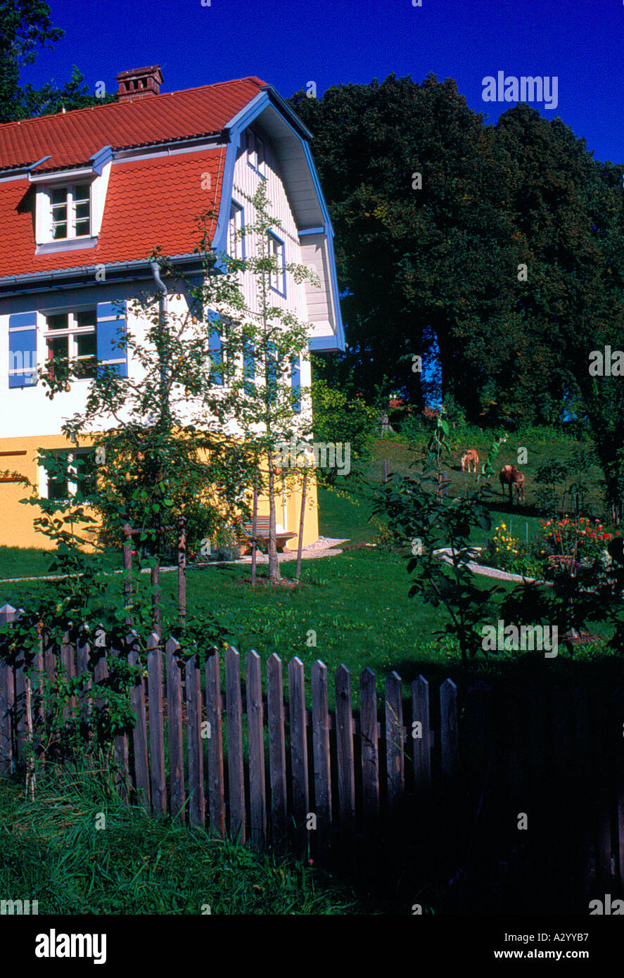 Münter Haus Kandinsky Murnau Alta Baviera Germania Europa. Foto di Willy Matheisl Foto Stock