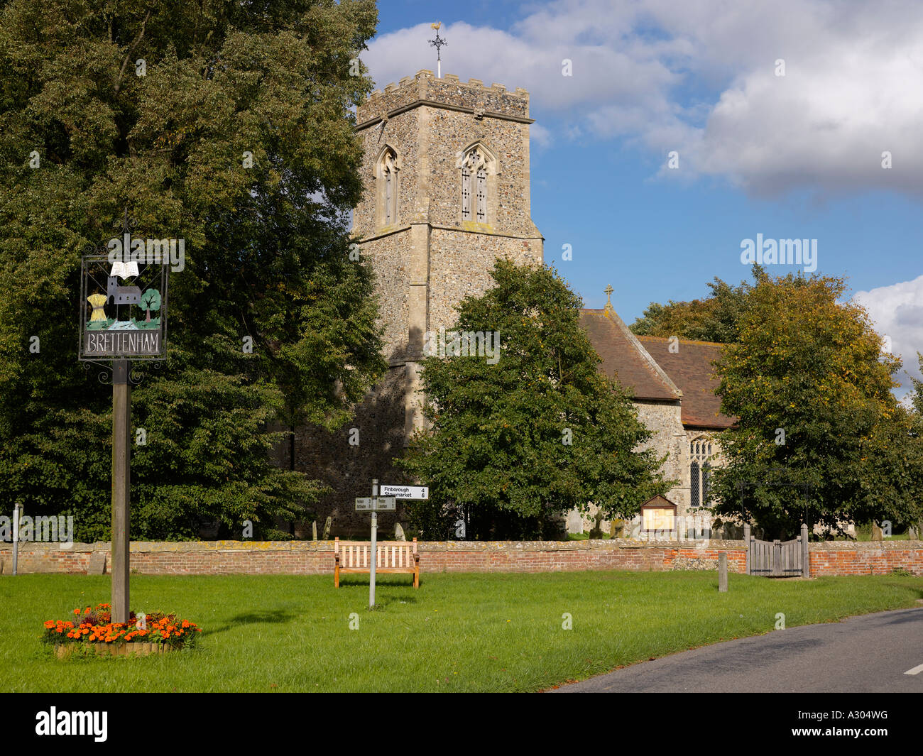Brettenham Suffolk in Inghilterra Foto Stock