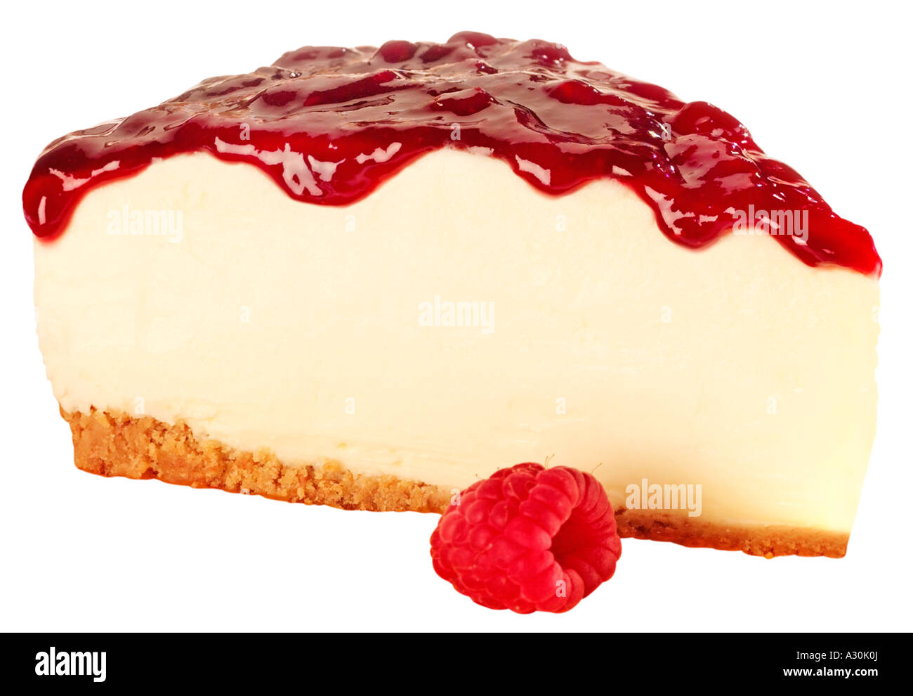 Lampone CHEESECAKE TAGLIARE Foto Stock