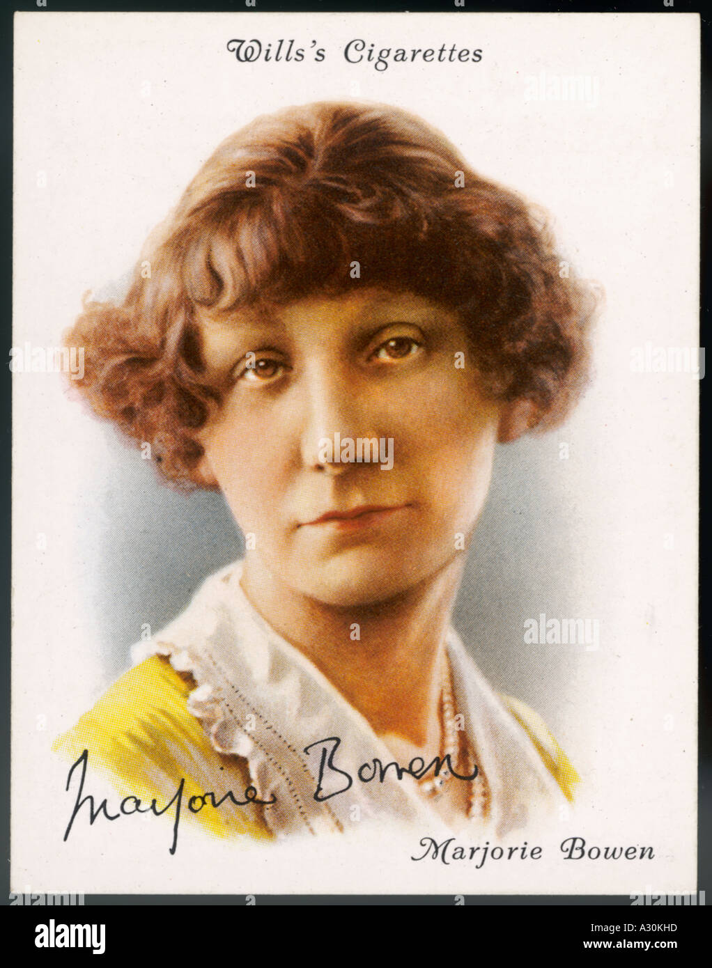 Marjorie Bowen Cig Card Foto Stock