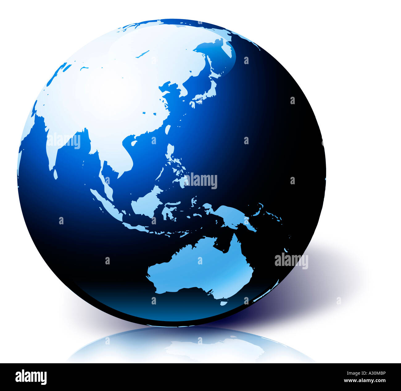 Globo con vista del sud-est asiatico e Australia Foto Stock