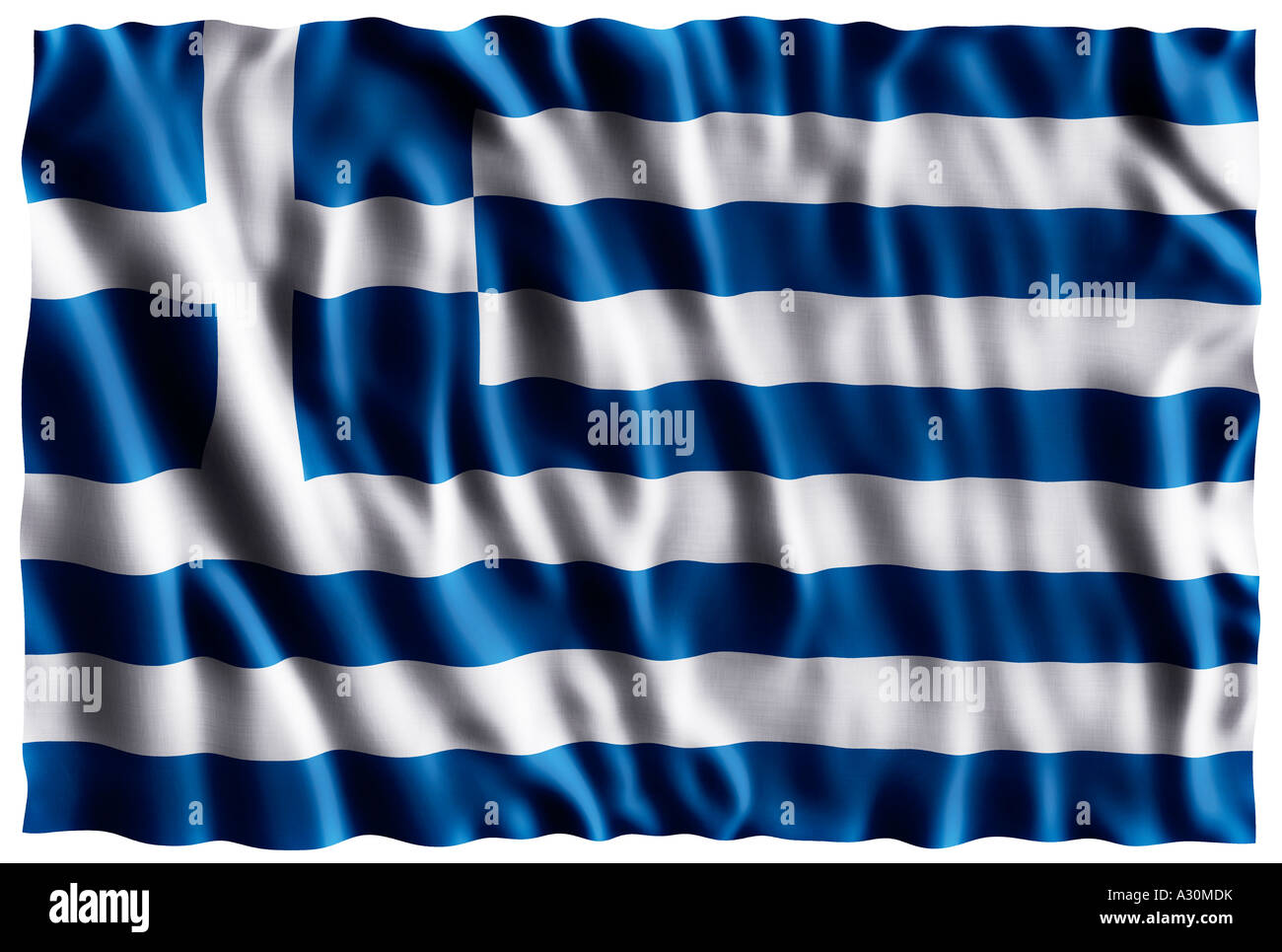 Bandiera nazionale della Grecia Foto Stock