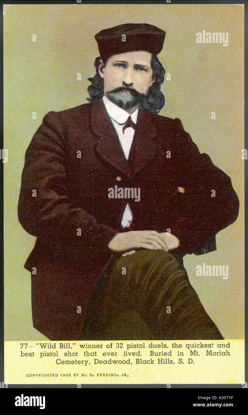 Wild Bill Hickok Postcd Foto Stock