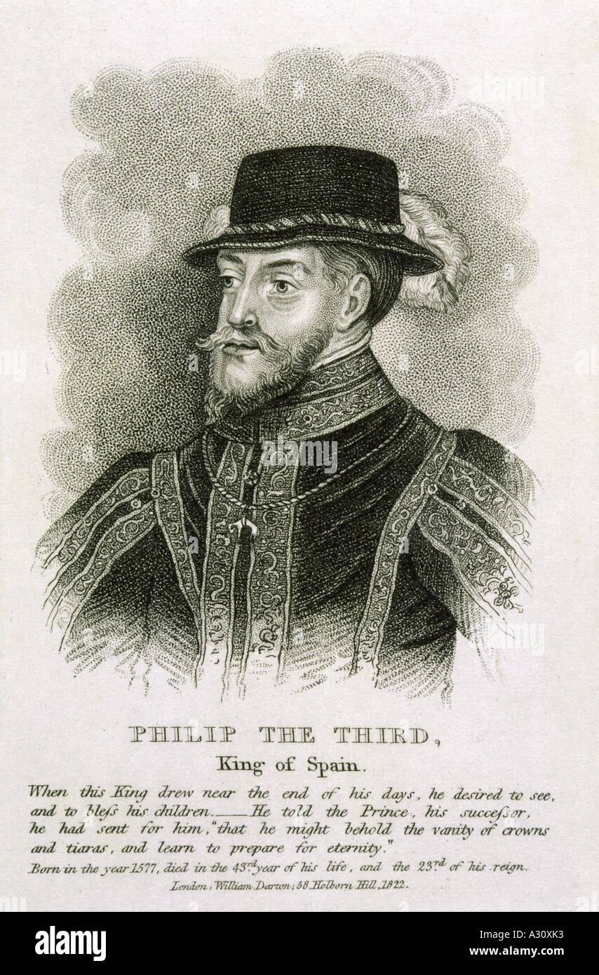Filippo III Spagna Darton Foto Stock