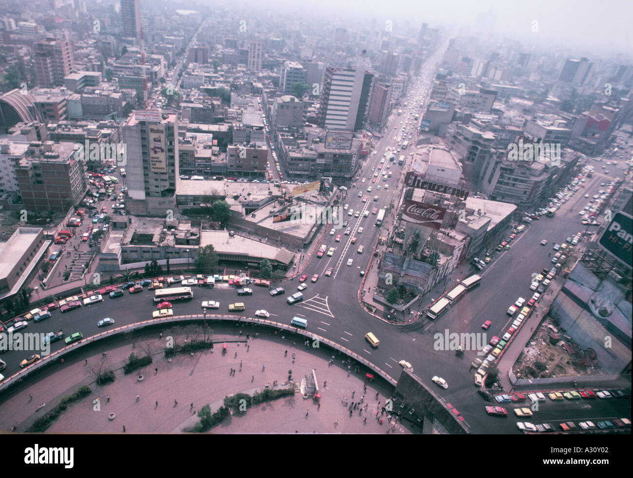 Vista aerea della città del messico Foto Stock