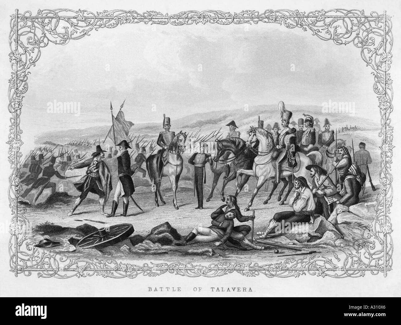 Battaglia di Talavera 1809 Foto Stock