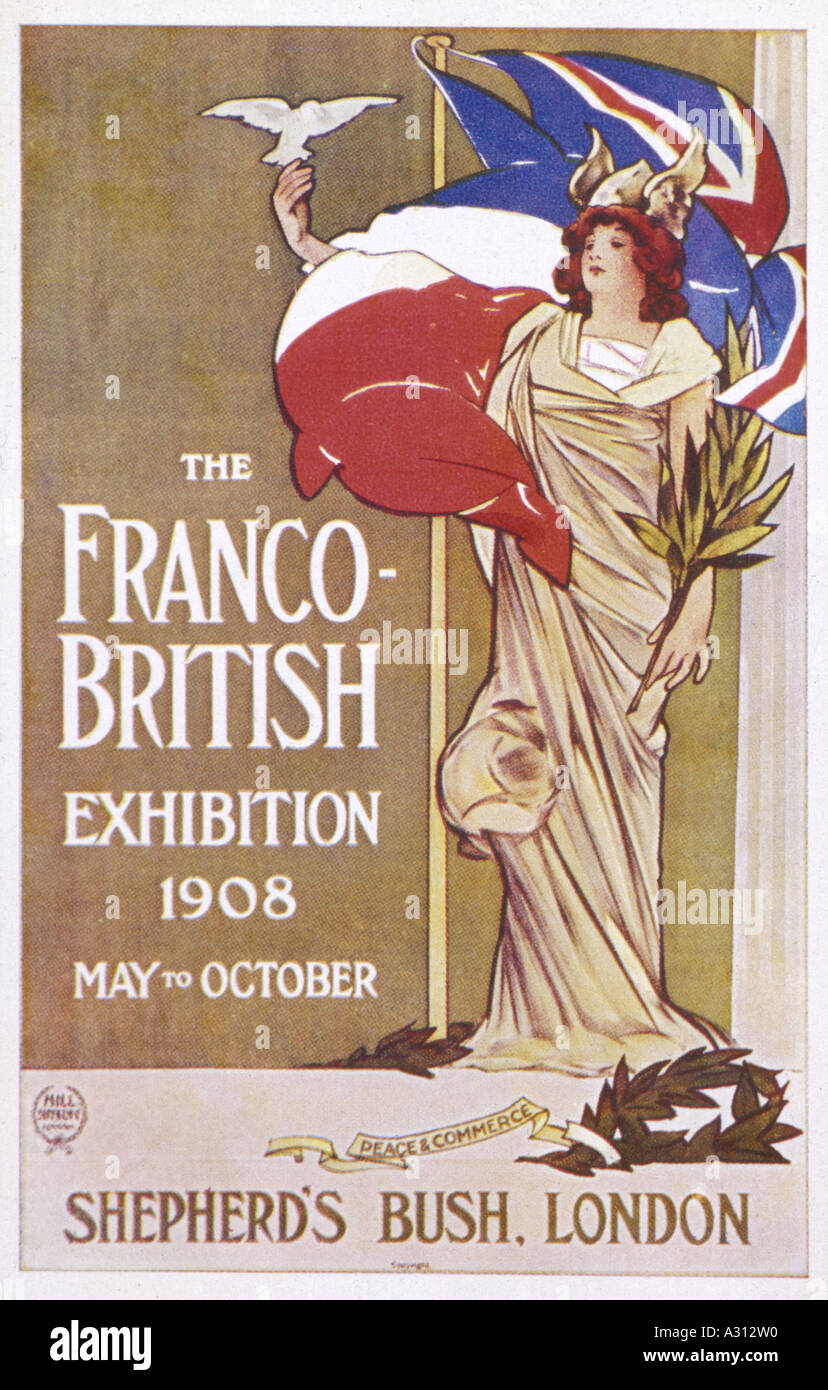 Franco British Poster Foto Stock