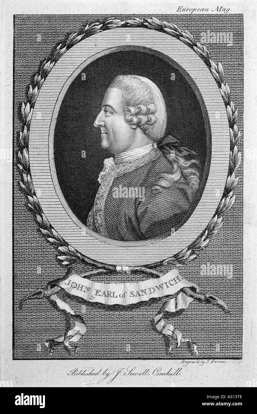 Sandwich John Montagu Foto Stock