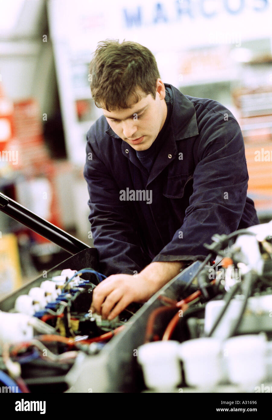 Manutenzione meccanica auto Foto Stock