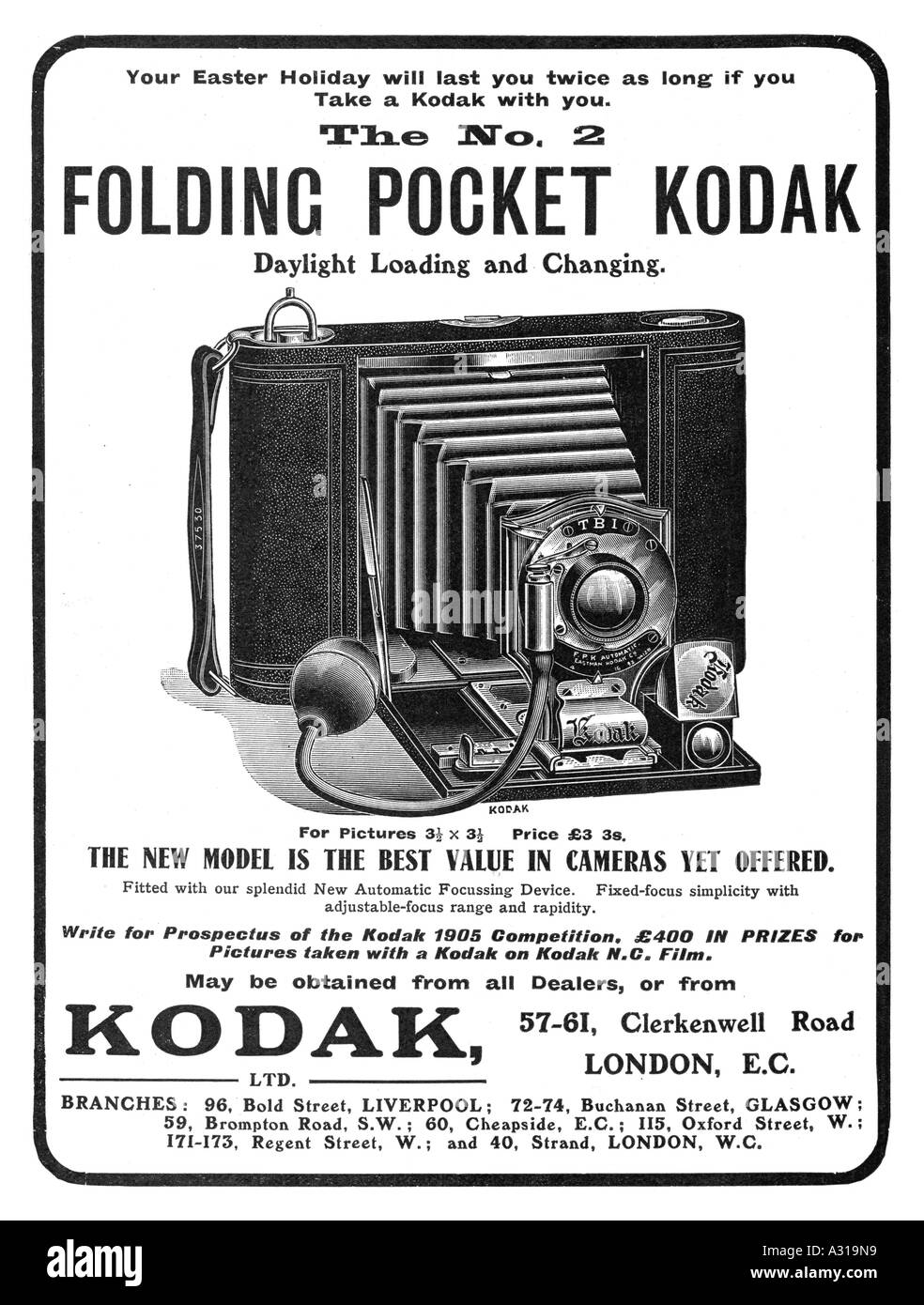 Pieghevole tascabile Kodak Foto Stock