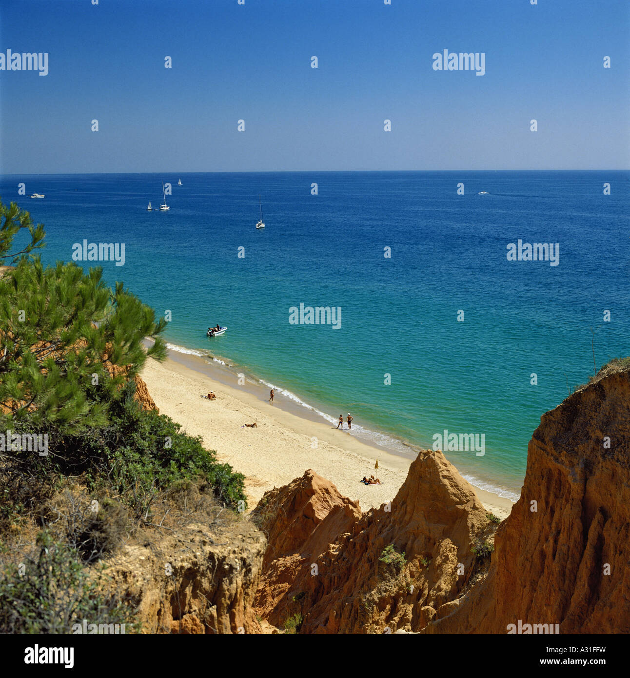 Falésia Beach, Algarve Portogallo Foto Stock