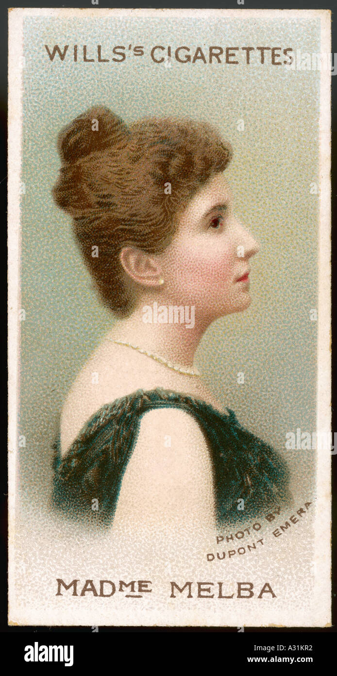 Nellie Melba Cig Card Foto Stock