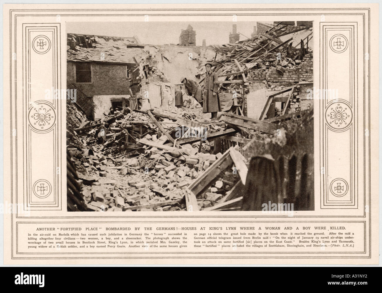 Kings Lynn bombardamento Foto Stock