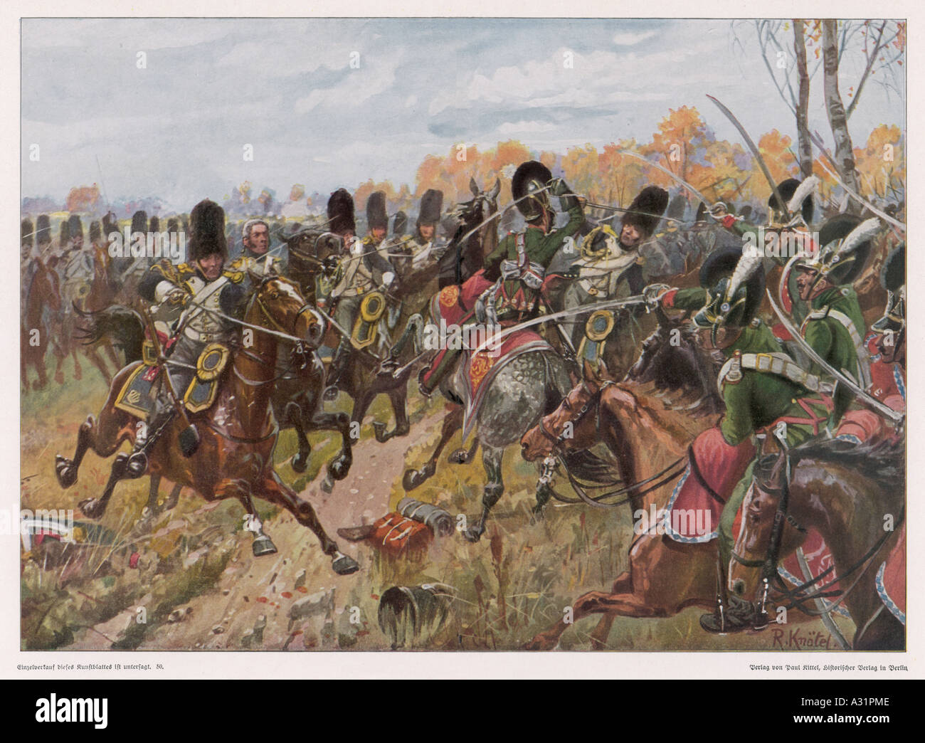 Battaglia di Hanau Ott 1813 Foto Stock