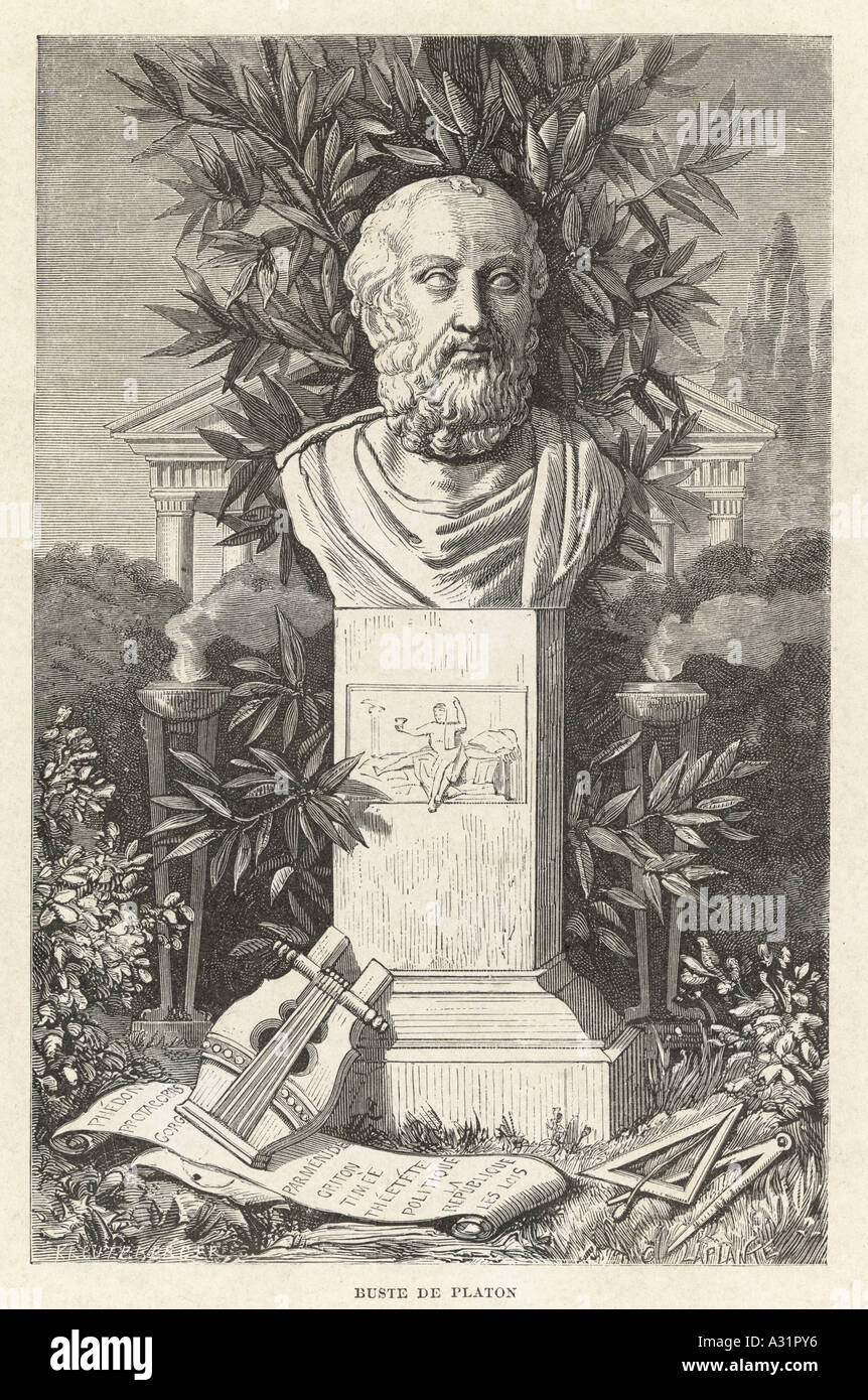 Busto di Platone Foto Stock