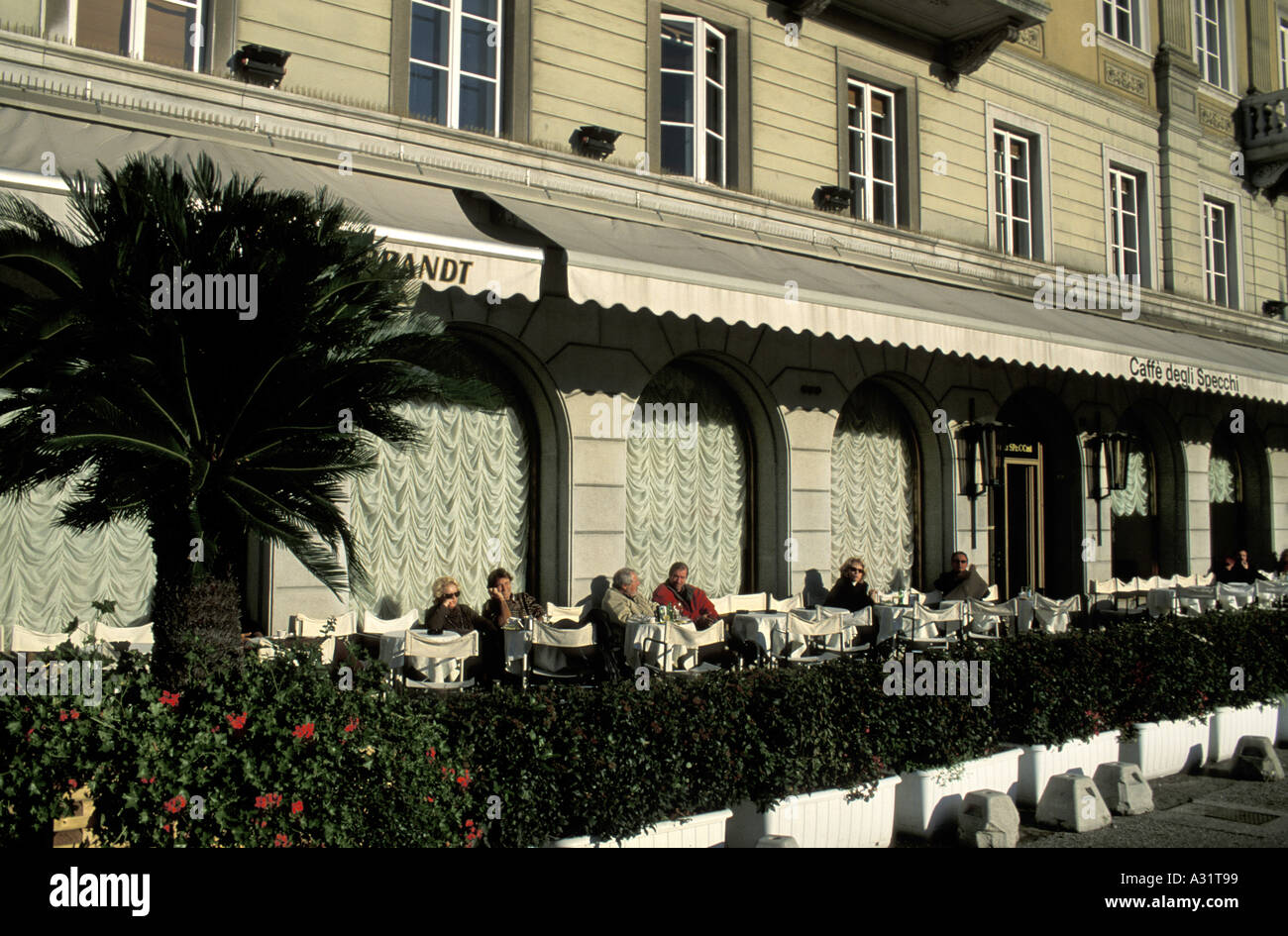 Caffé degli Specchi Unità d Italia Piazza Trieste Friuli Venezia Giulia Italia Foto Stock