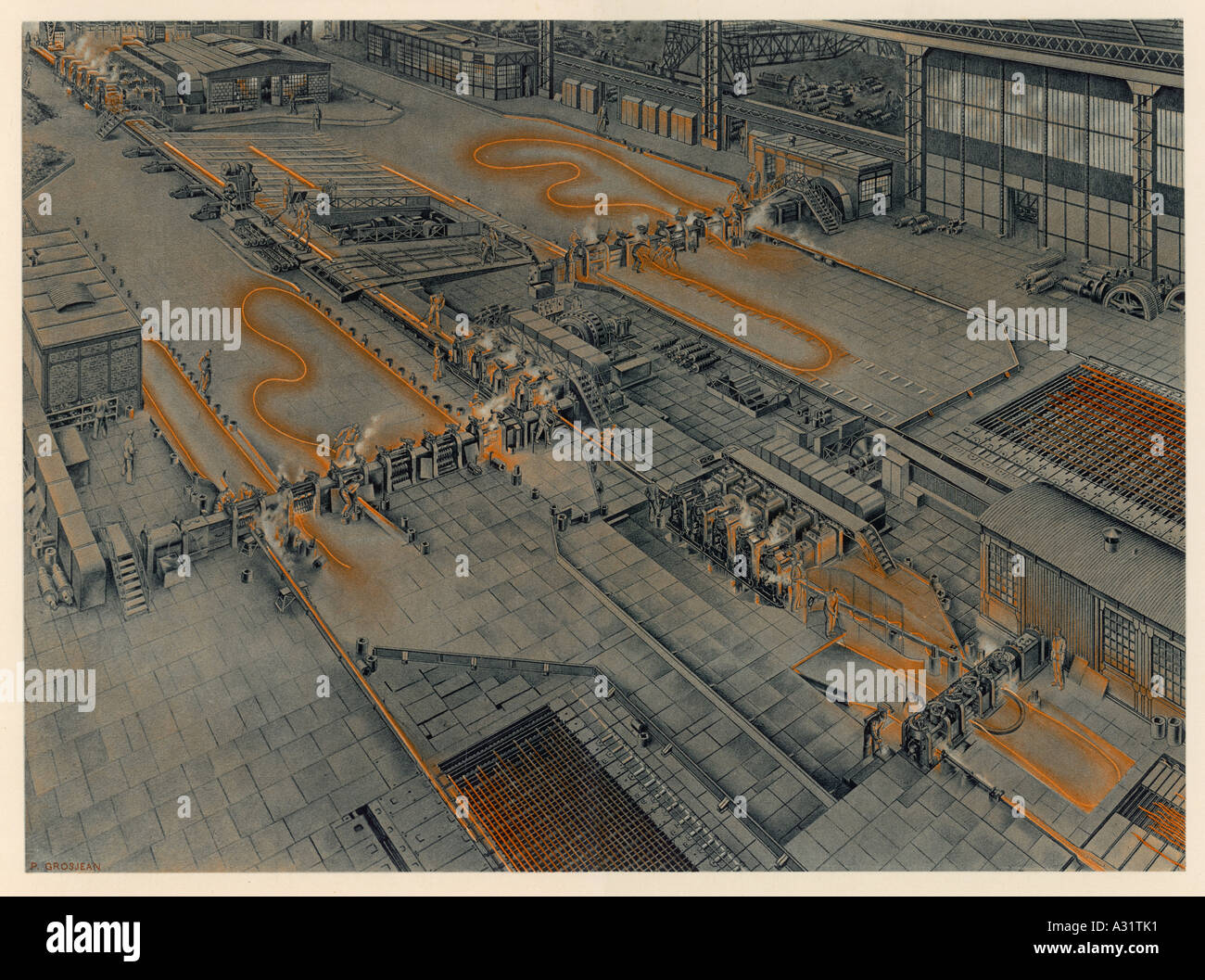 Acciaierie di Longwy Francia Foto Stock