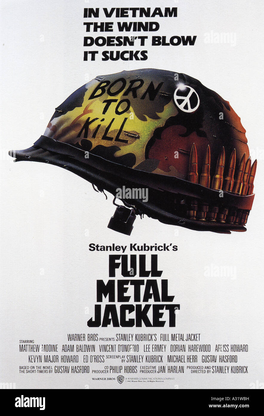 FULL METAL JACKET poster per 1987 Warner film diretto da Stanley Kubrick Foto Stock