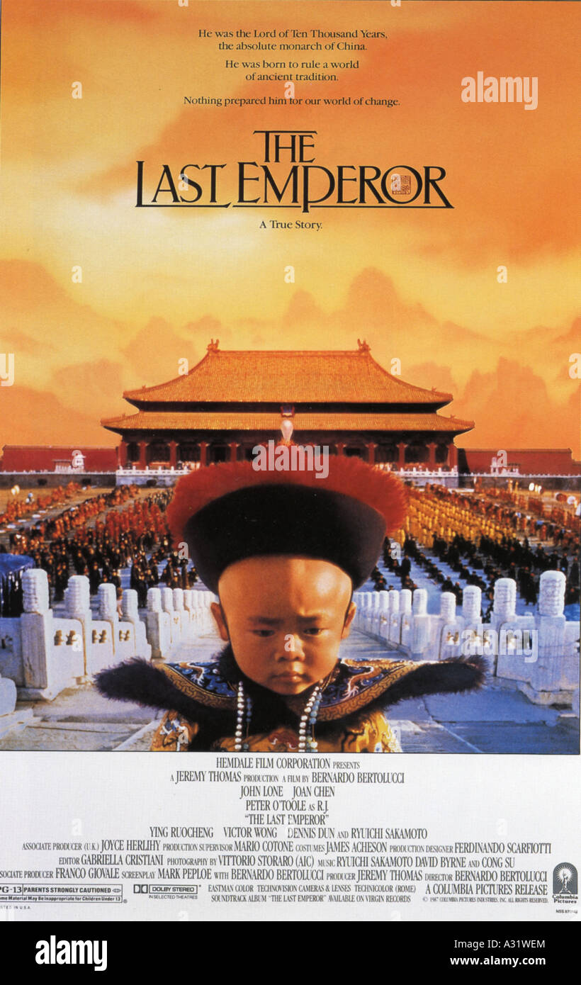 Ultimo Imperatore poster per 1987 film Columbia Foto Stock
